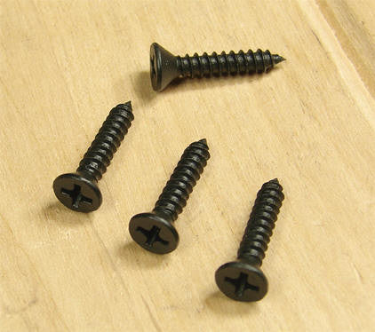 Flat Head # 4 x 1/2" Phillips / Self-tapping Wood Screws Black oxide finish