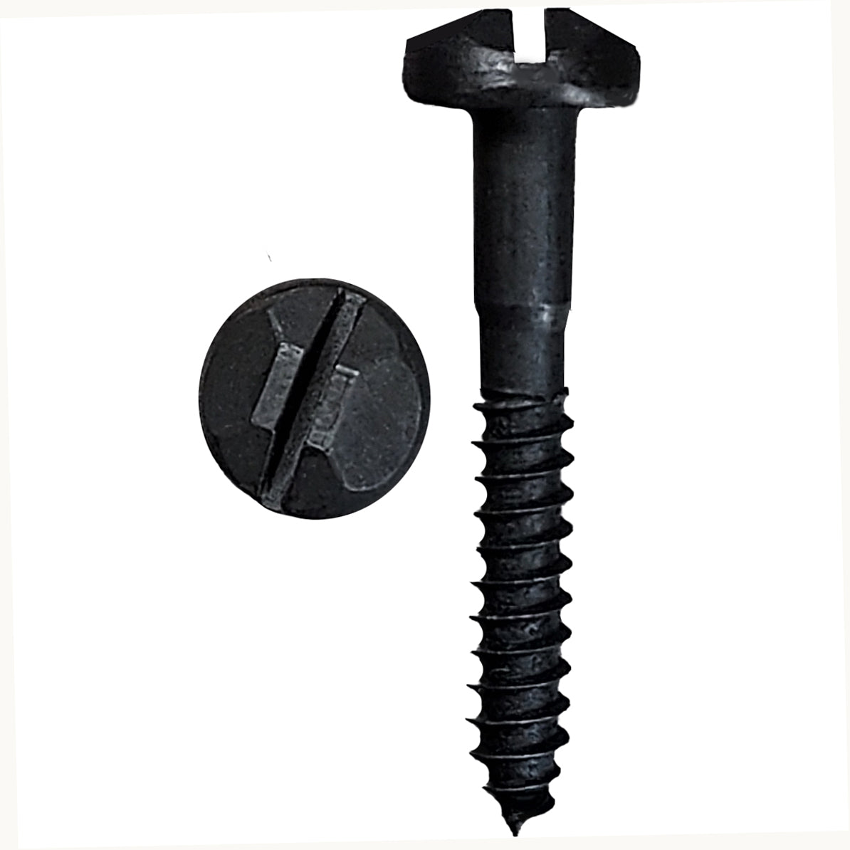 Rustic Pyramid Head Screw #12 x 1 1/2" Black Phosphate finish